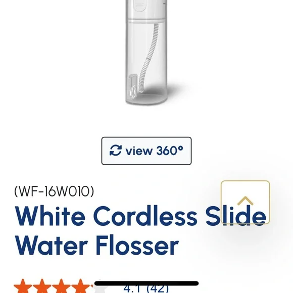 Nib Waterpik Cordless Slide Water Flosser - White - Picture 4 of 4